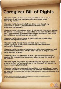 Caregiver Bill of Rights