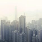 Smoggy High-rise Buildings At Daytime