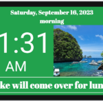 Calendar Clock on a Tablet