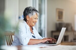 Woman Using Computer