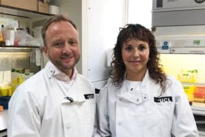 UCL Scientists Ed Wild and Sarah Tabrizi