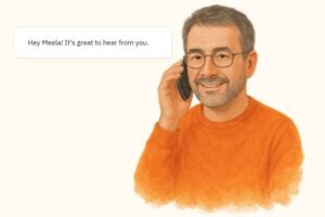 Dementia patient on the phone with Meela