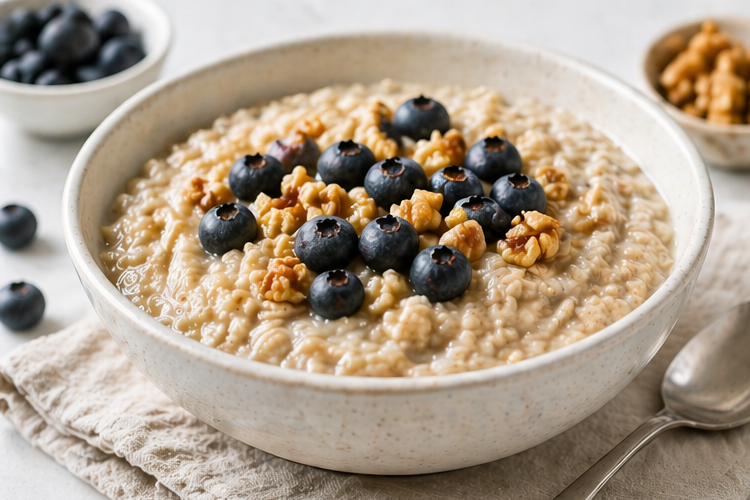 Bowl of Oatmeal with Berries