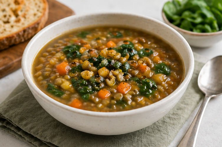 Simple Lentils with Vegetables Soup