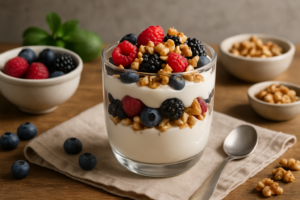 Berry Walnut Greek Yogurt Parfait