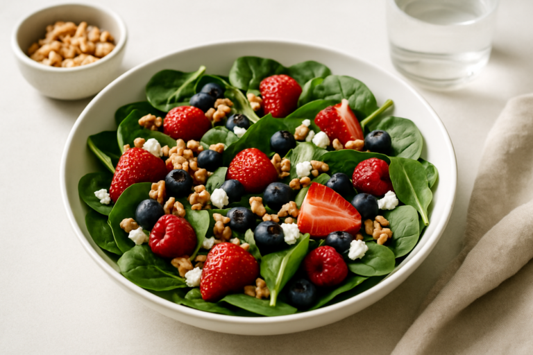 Berry Walnut Spinach Salad