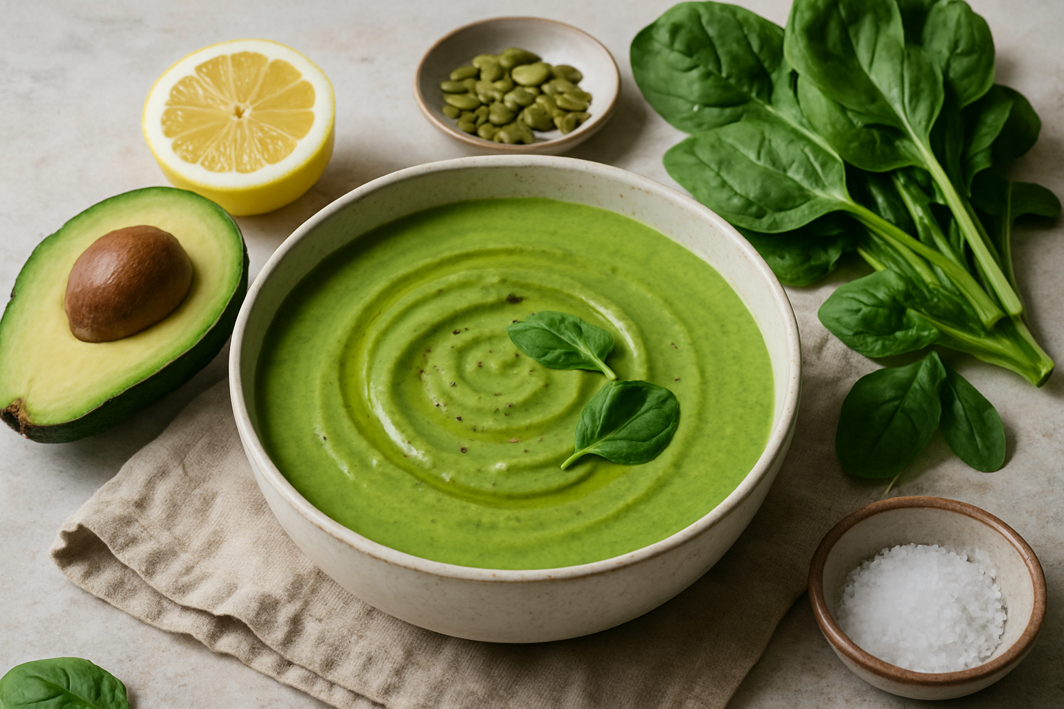 Creamy Avocado Spinach Soup