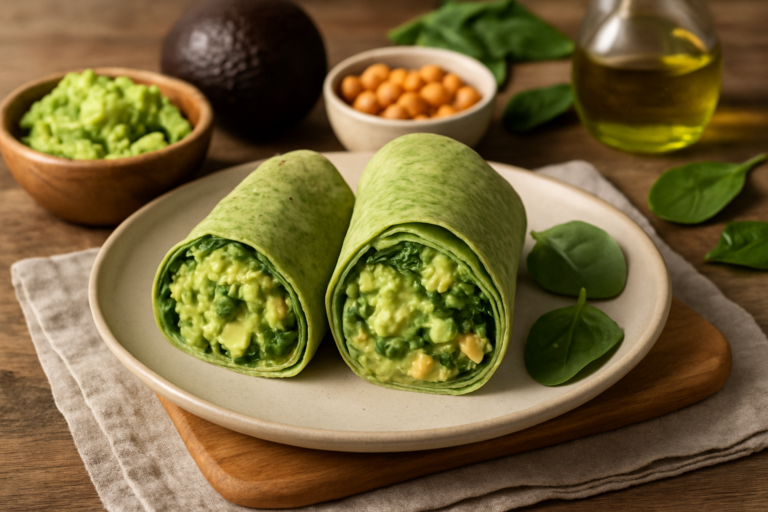 Creamy Avocado Spinach Wrap