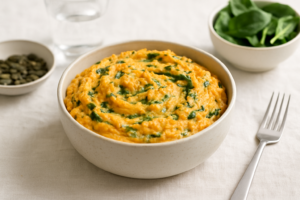 Creamy Sweet Potato and Spinach Mash
