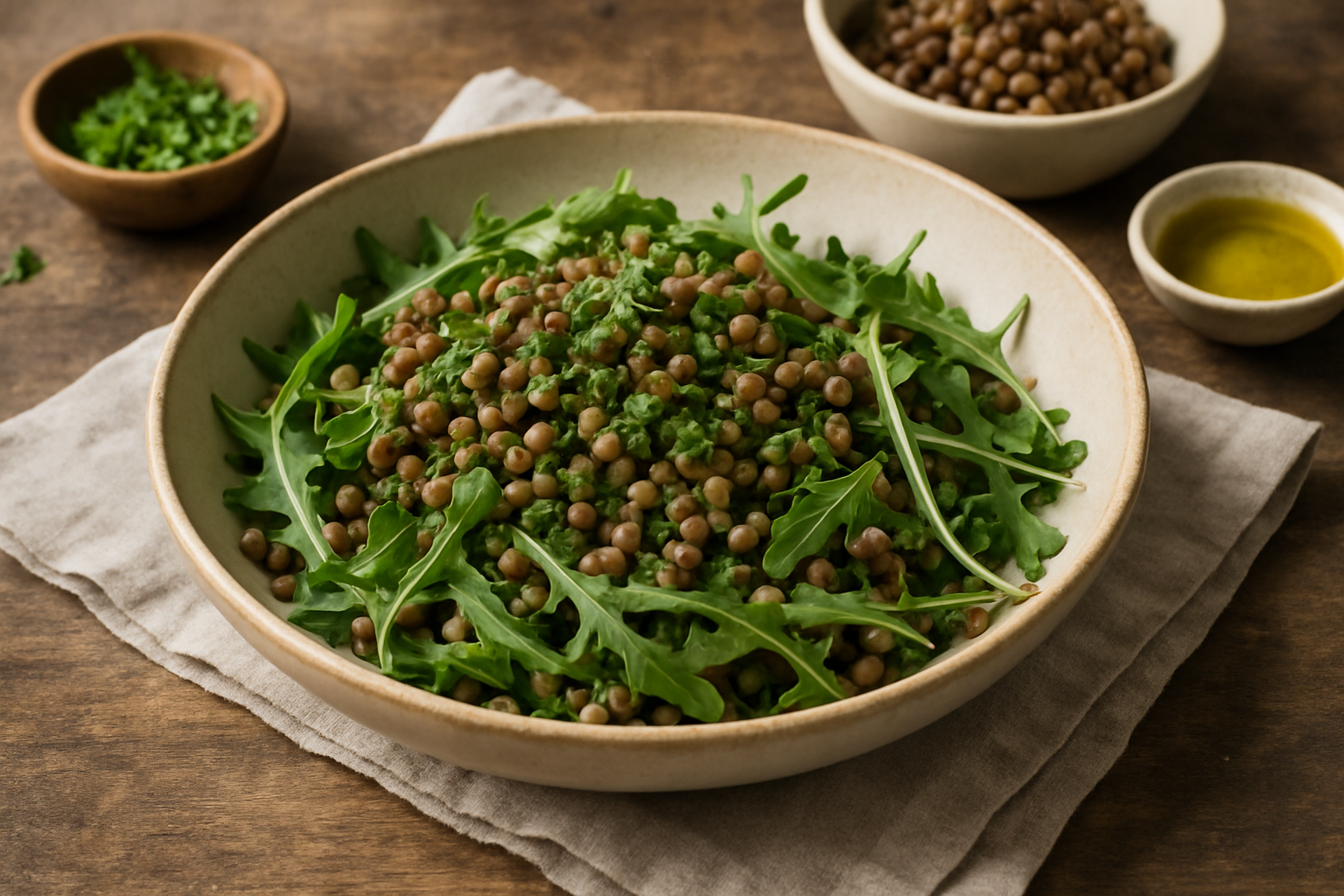 Herbed Lentil and Arugula Salad