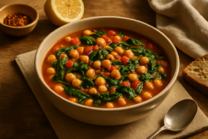 Mediterranean Chickpea and Spinach Stew