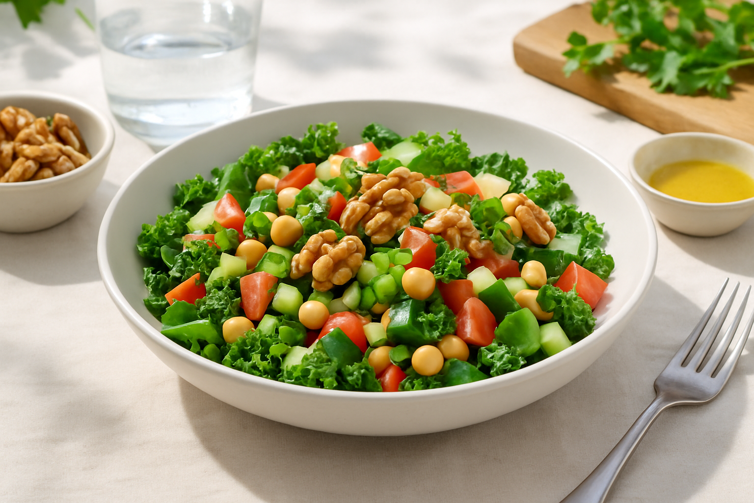 Mediterranean MIND Diet Veggie & Walnut Salad