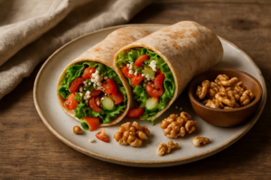 Mediterranean Veggie & Walnut Wrap