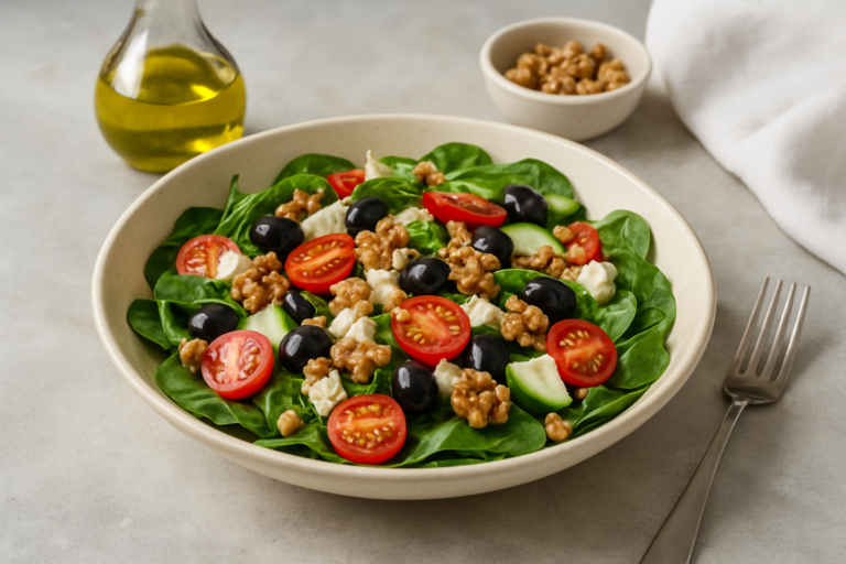 Mediterranean Walnut & Spinach Salad
