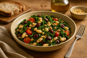 Mediterranean White Bean and Kale Sauté
