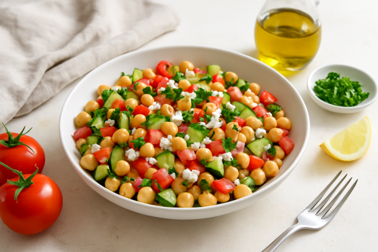 Quick Mediterranean Chickpea Salad