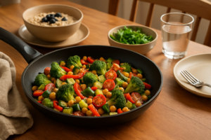 Quick Mediterranean MIND Diet Vegetable Stir-Fry