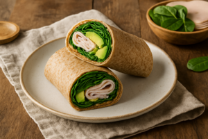 Savory Turkey and Spinach Whole Wheat Wrap