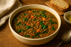 Soft Mediterranean Lentil Soup