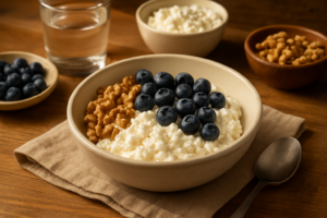 Walnut and Blueberry Cottage Cheese Bowl