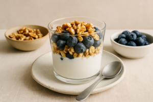 Walnut and Blueberry Yogurt Parfait
